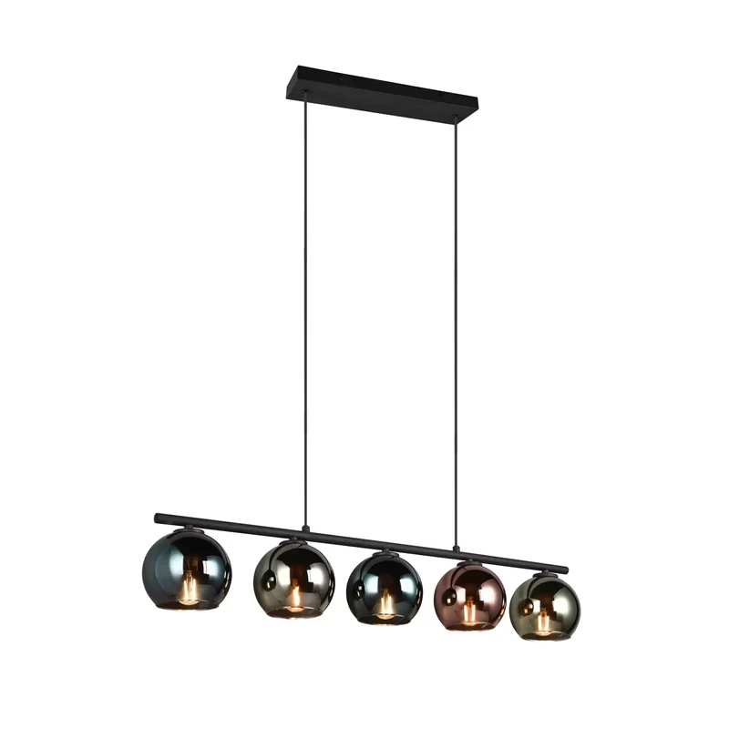 B-Ware Reality Leuchten Hängeleuche Sheldon fünf Glaskugeln Hängelampe Lampe Leuchte