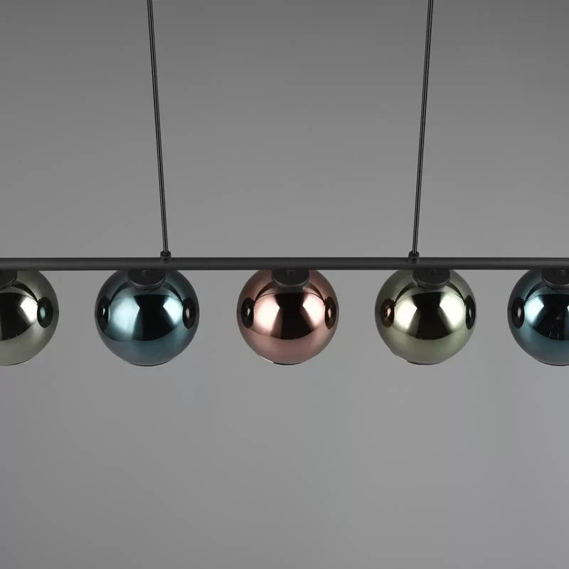 B-Ware Reality Leuchten Hängeleuche Sheldon fünf Glaskugeln Hängelampe Lampe Leuchte