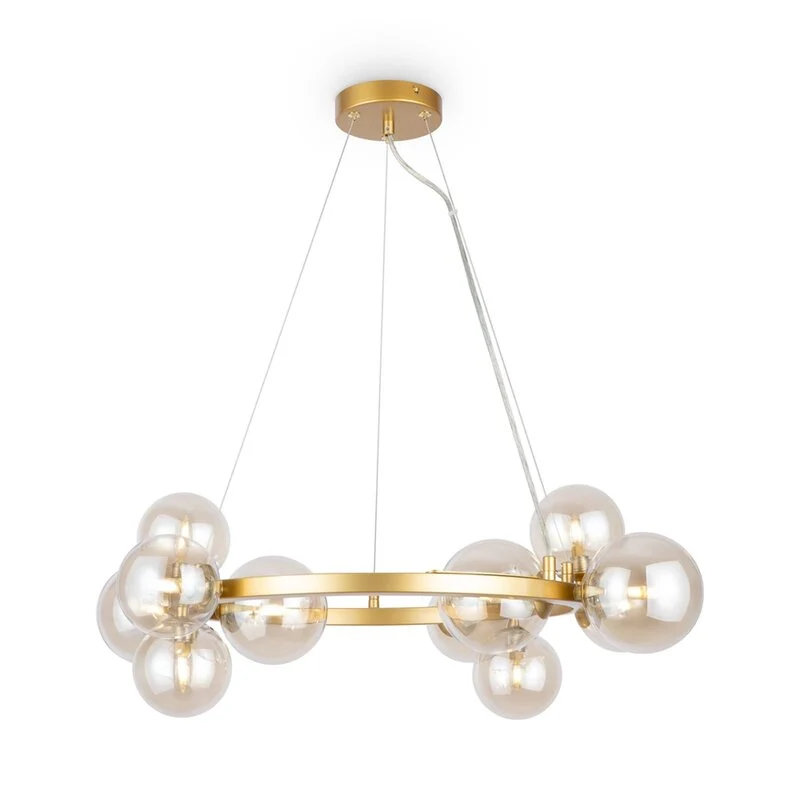 B-Ware Maytoni Hängeleuchte Pendelleuchte Dallas goldfarben amber 11-flammig Lampe G9