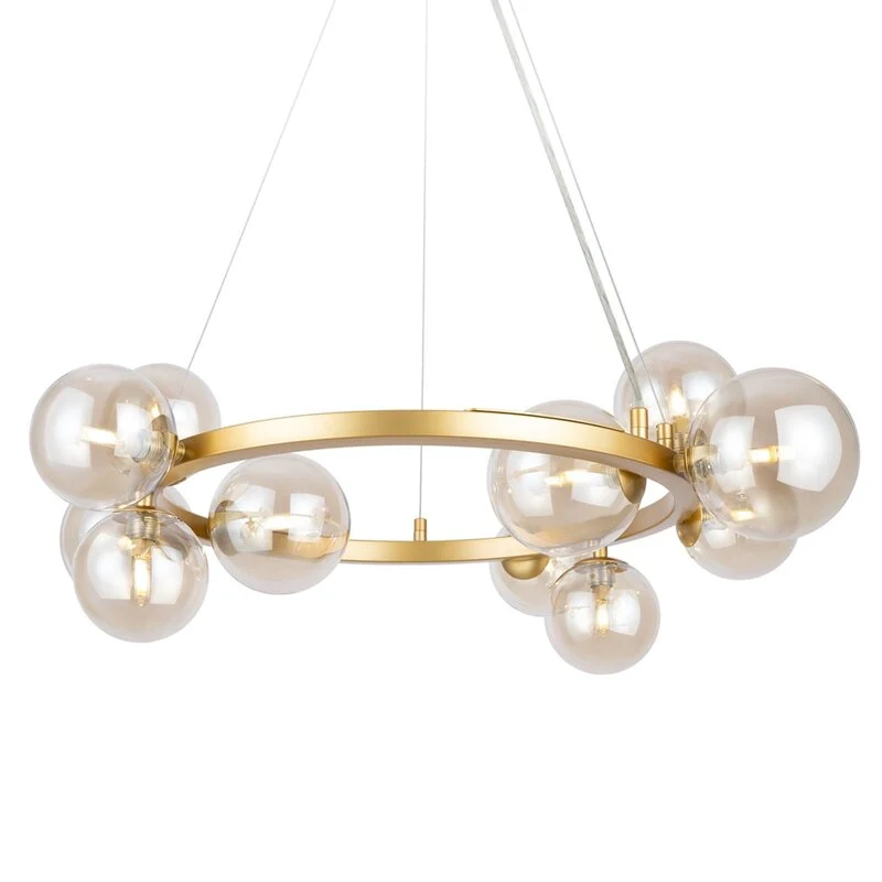 B-Ware Maytoni Hängeleuchte Pendelleuchte Dallas goldfarben amber 11-flammig Lampe G9