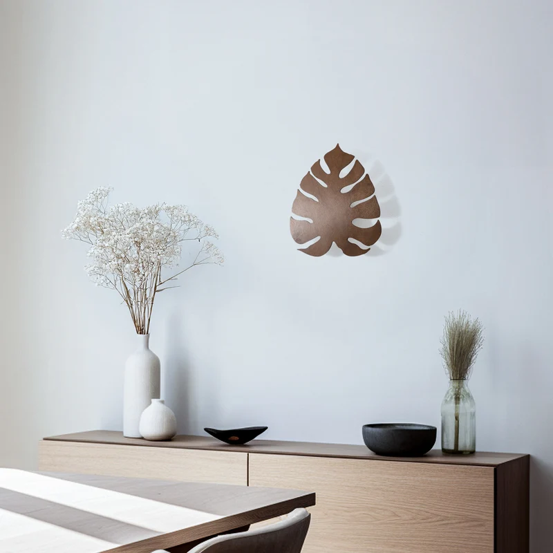 B-Ware Envostar Wandleuchte Wandlampe Folah Holzlampe Nussbaum 40x35cm SIEHE TEXT/FOTO