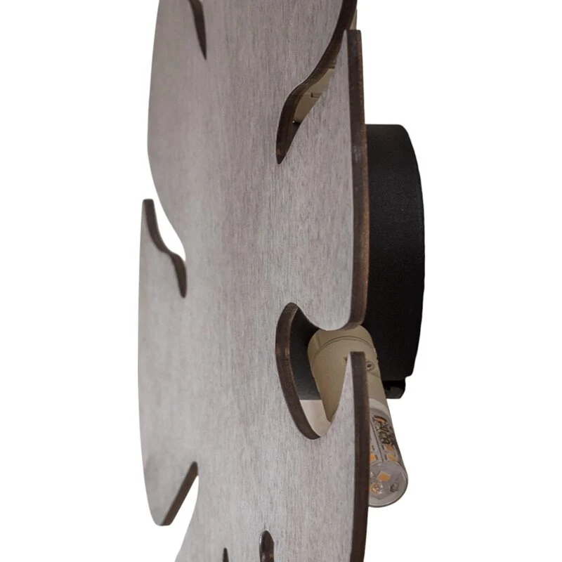 B-Ware Envostar Wandleuchte Wandlampe Folah Holzlampe Nussbaum 40x35cm SIEHE TEXT/FOTO