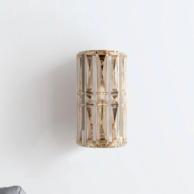 B-Ware Maytoni Wandleuchte Wandlampe Facet Glas Metall E14 H25cm gold transparent