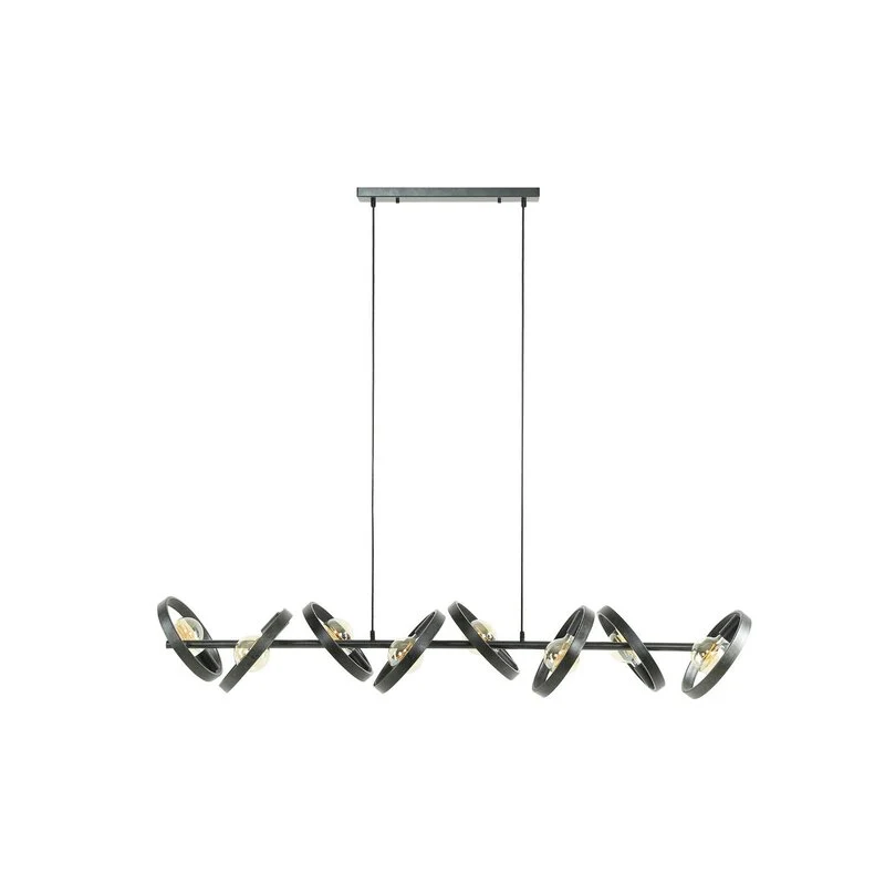 B-Ware Ringelbach Hängeleuchte Pendelleuchte Lampe anthrazit Ringe drehbar 8-flammig