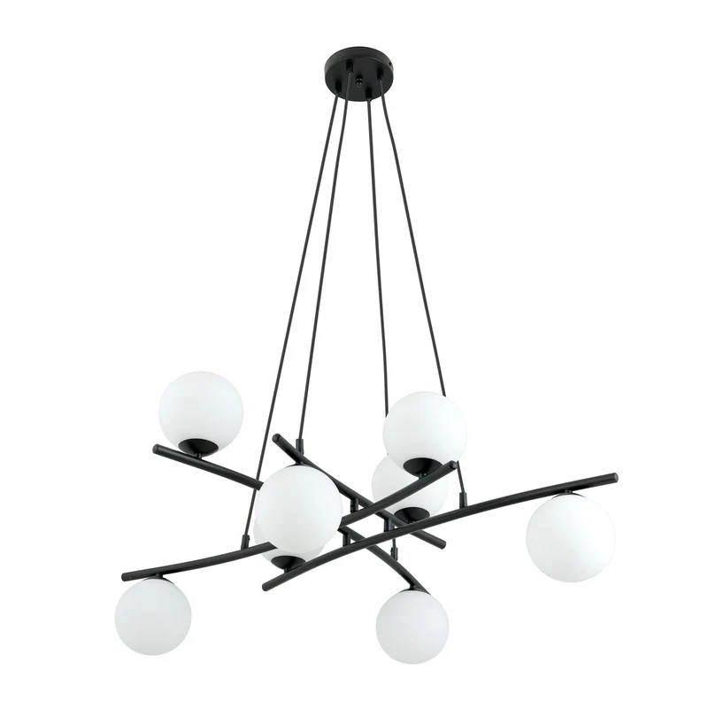 B-Ware Euluna Glassy Hängeleuchte Pendelleuchte Lampe gekreuzt 8-flg Glas opal