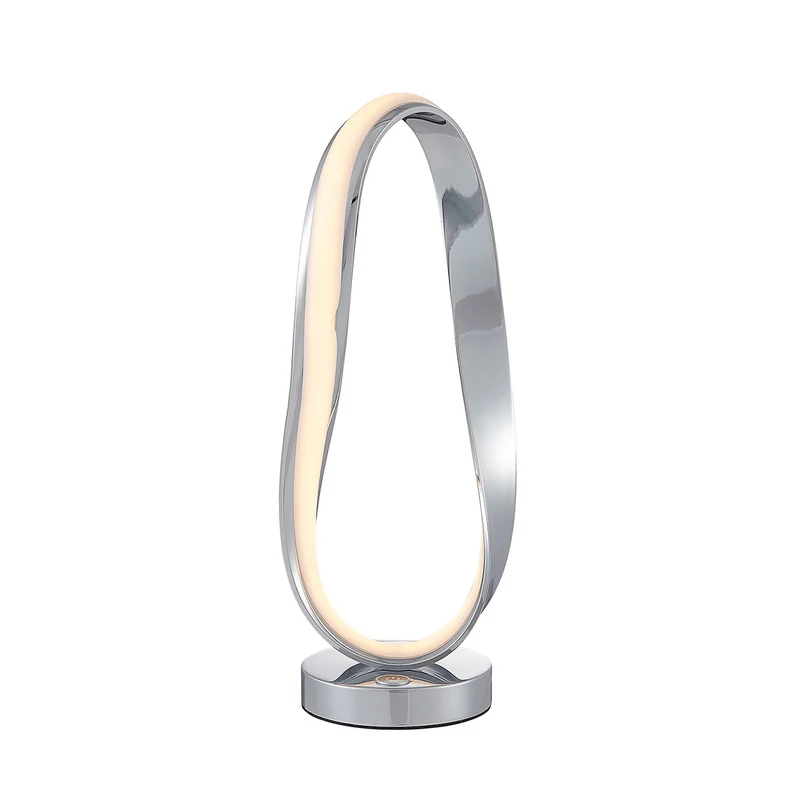 B-Ware Lucande Xalia LED-Tischlampe Leuchte Lampe Tischlampe Designerlampe Chrom weiß