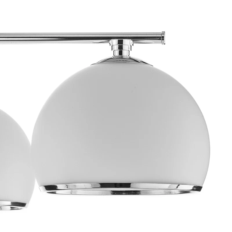 B-Ware Hängeleuchte Mina Leuchte Pendelleuchte chromfarben Metall Glas fünfflammig