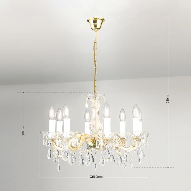 B-Ware Orion Kronleuchter Dolores Deckenlampe Deckenlampe Pendelleuchte Hängeleuchte