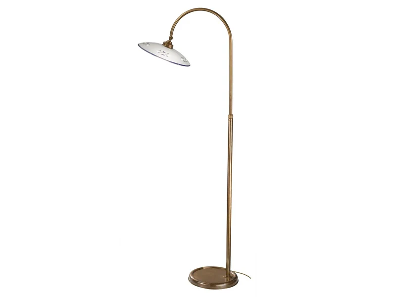 B-Ware Cremasco Stehleuchte Lampe Bassano grün Messing Keramik Stehlampe Leuchte LED