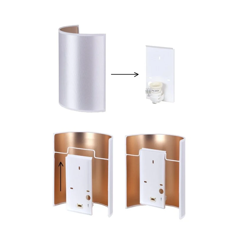 B-Ware Envostar Wandlampe Leuchte Idun beige Kunstleder 24cm Wandbeleuchtung Innen618
