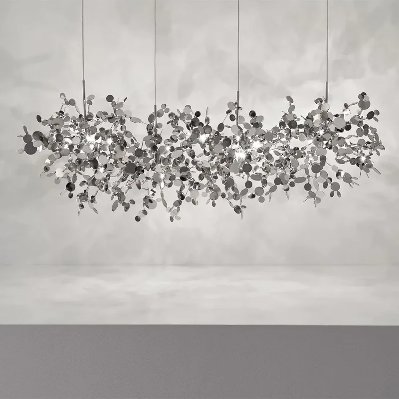 B-Ware Terzani Argent 4 Linear Pendant Pendelleuchte Edelstahl Hängelampe Beleuchtung