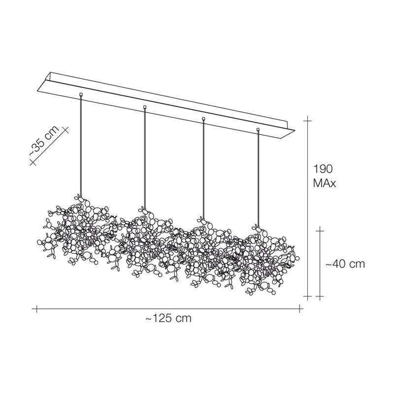 B-Ware Terzani Argent 4 Linear Pendant Pendelleuchte Edelstahl Hängelampe Beleuchtung