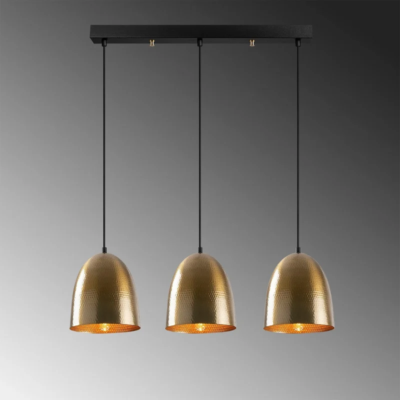 B-Ware Hängeleuchte Tattoo 6172 goldantik Metall 3-flammig lang Deckenlampe Lampe S50