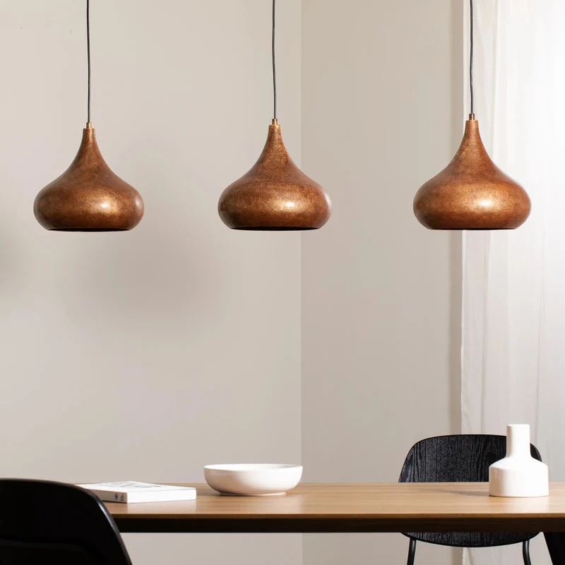 B-Ware Hängeleuchte Muba Pendelleuchte Metall altmessing Lampe 140 cm E27 LED 3-flammig