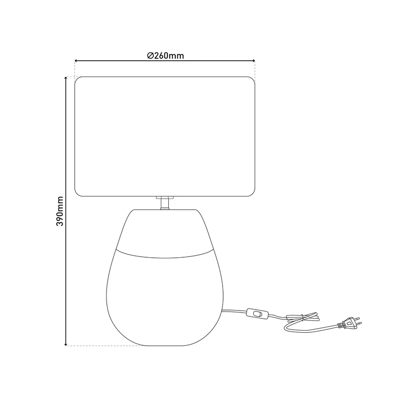 B-Ware Näve Tischleuchte Tischlampe Bronco Keramik Kunstleder braun E27 LED Höhe 39 cm