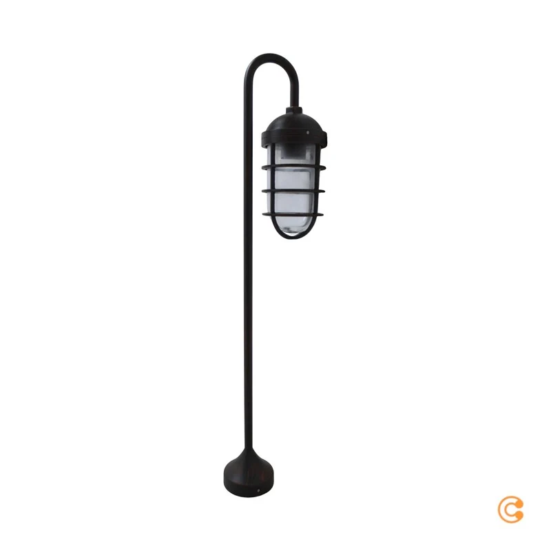 B-Ware Wegeleuchte Gero Gartenlampe Wegelicht Landhausstil Antikbronze Glas E27 LED