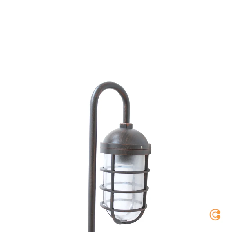 B-Ware Wegeleuchte Gero Gartenlampe Wegelicht Landhausstil Antikbronze Glas E27 LED