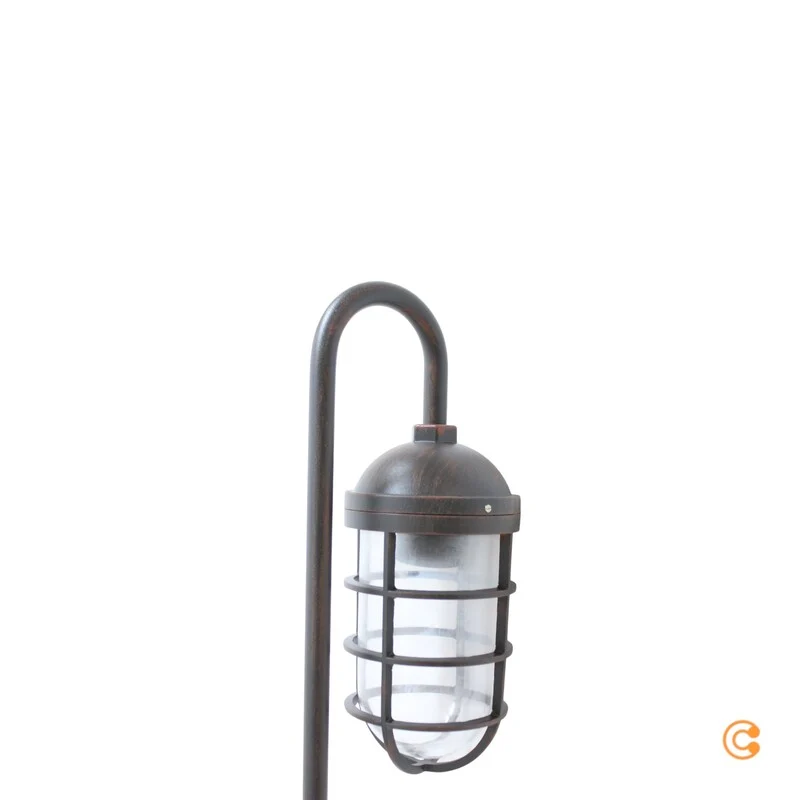 B-Ware Wegeleuchte Gero Gartenlampe Wegelicht Landhausstil Antikbronze Glas E27 LED