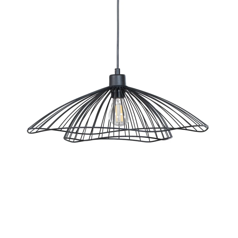 B-Ware Opviq Hängeleuchte Pendelleuchte Leuchte Tel schwarz Metall Ø 50 cm E27 LED