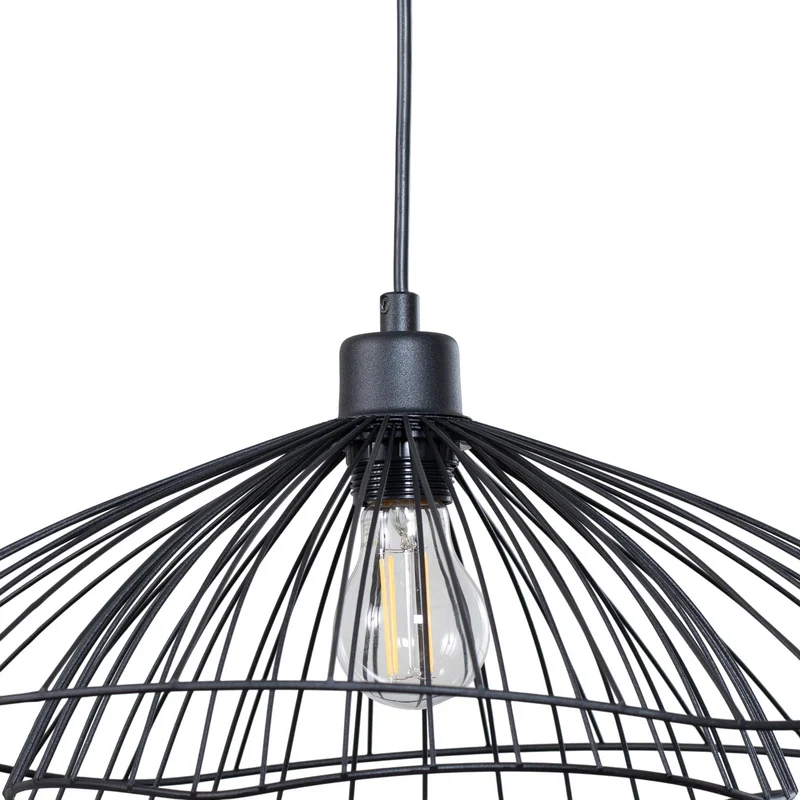 B-Ware Opviq Hängeleuchte Pendelleuchte Leuchte Tel schwarz Metall Ø 50 cm E27 LED