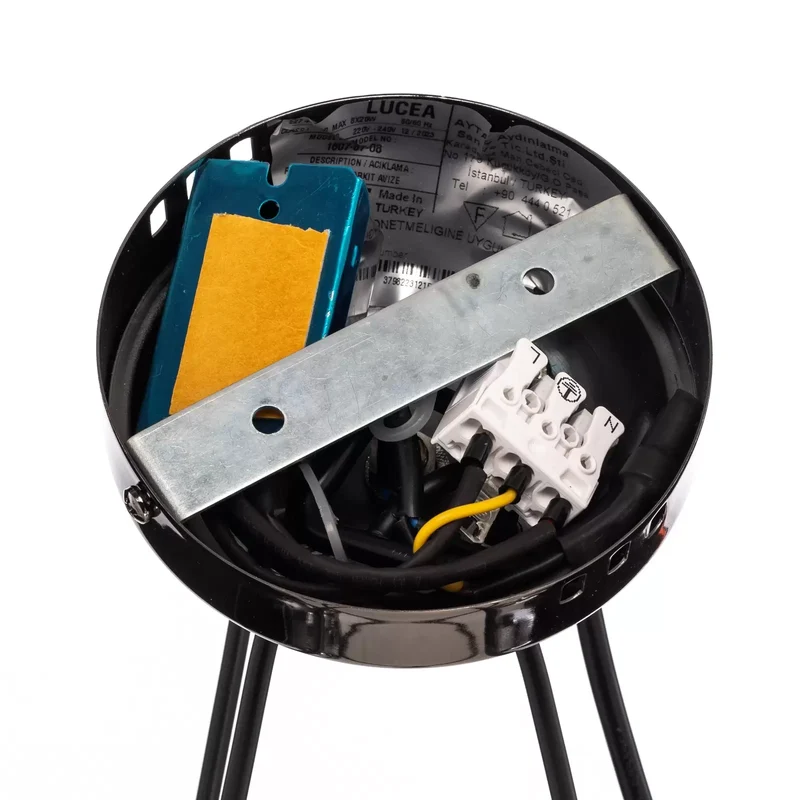 B-Ware Lucea Hängeleuchte Zerde 4+4 Ø 82 cm schwarz-chrom 8-flammig Deckenlampe Lampe