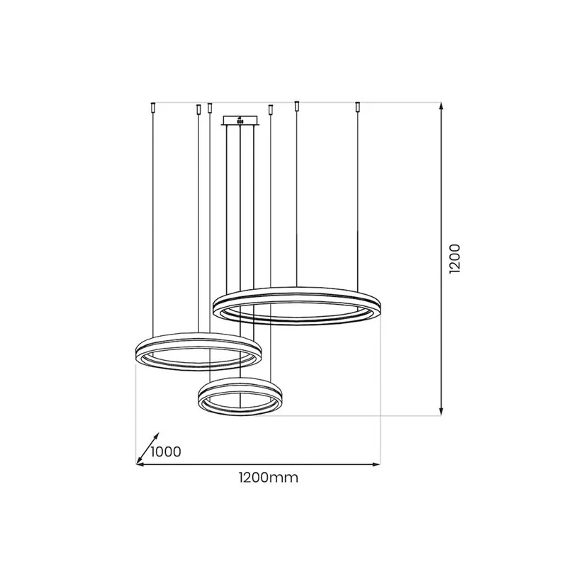 B-Ware Milagro Lighting Hängeleuchte Pendelleuchte Gravity Metall schwarz Lampe