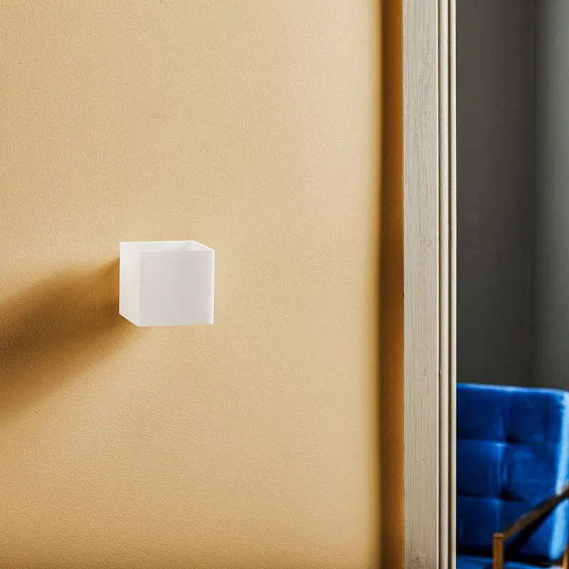 B-Ware Casablanca Cube blendgeschützte Wandleuchte weiß grau dimmbar G9 48W IP20