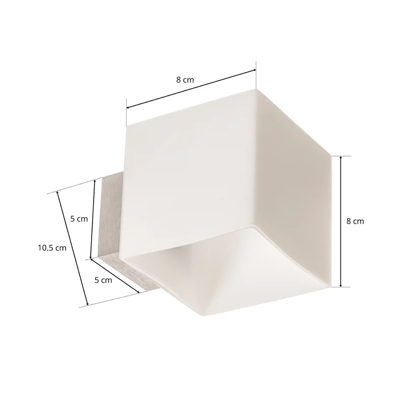 B-Ware Casablanca Cube blendgeschützte Wandleuchte weiß grau dimmbar G9 48W IP20