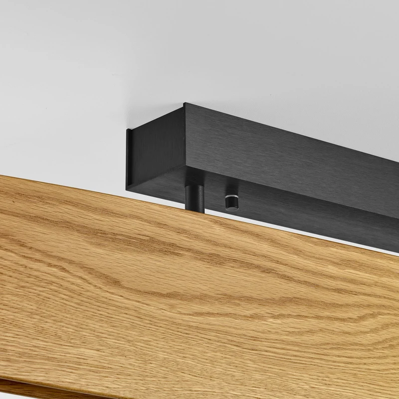 B-Ware Rothfels Deckenleuchte Deckenlampe LED Eiche Persida Handarbeit warmweiß 118 cm