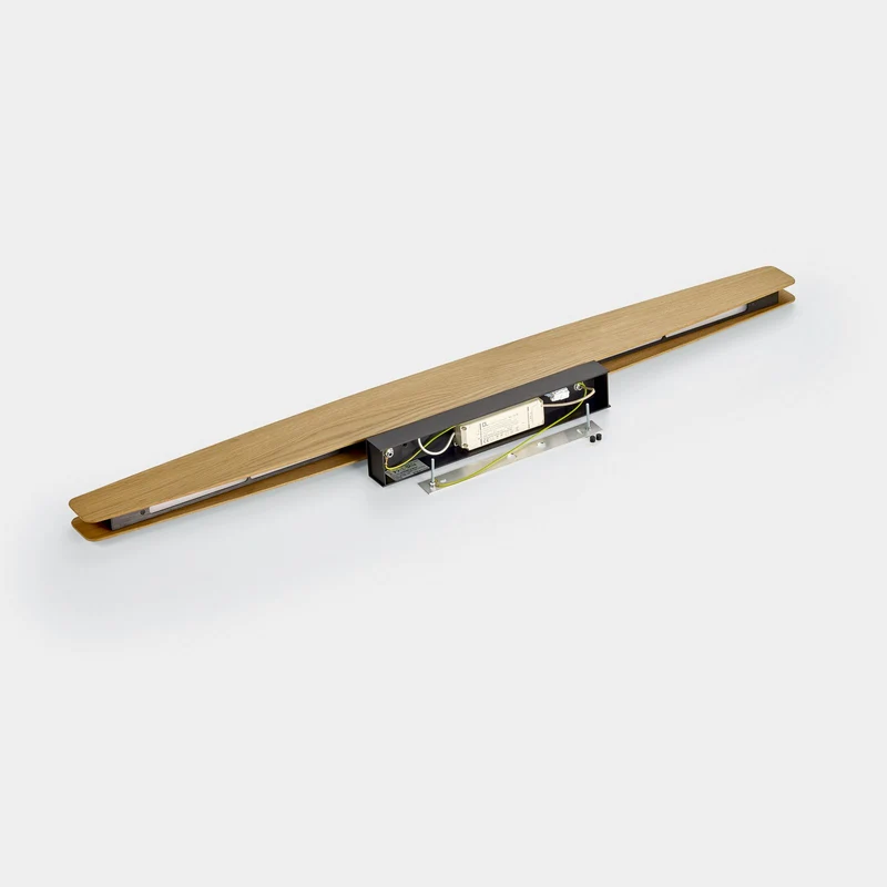 B-Ware Rothfels Deckenleuchte Deckenlampe LED Eiche Persida Handarbeit warmweiß 118 cm