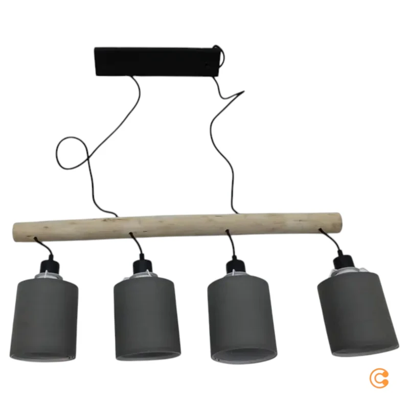 B-Ware Hängelampe Tribu Hängeleuchte Green Papierschirme Lampe vierflammig