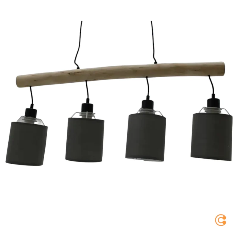B-Ware Hängelampe Tribu Hängeleuchte Green Papierschirme Lampe vierflammig