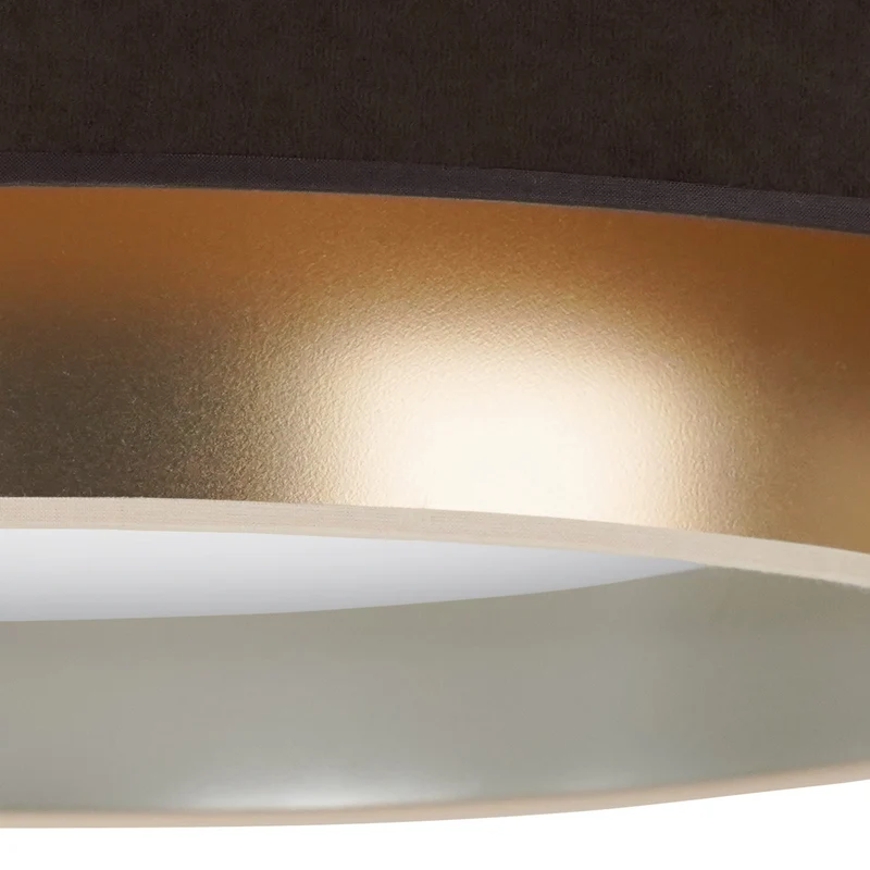 B-Ware Luneta Deckenlampe Deckenleuchte LED Samt braun gold Fernbedienung dimmbar64