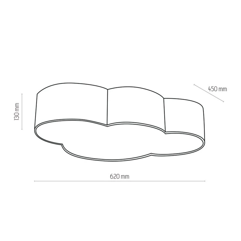 B-Ware Deckenleuchte Cloud Lampe Wolke rosa 63 cm Textil Wolke E27