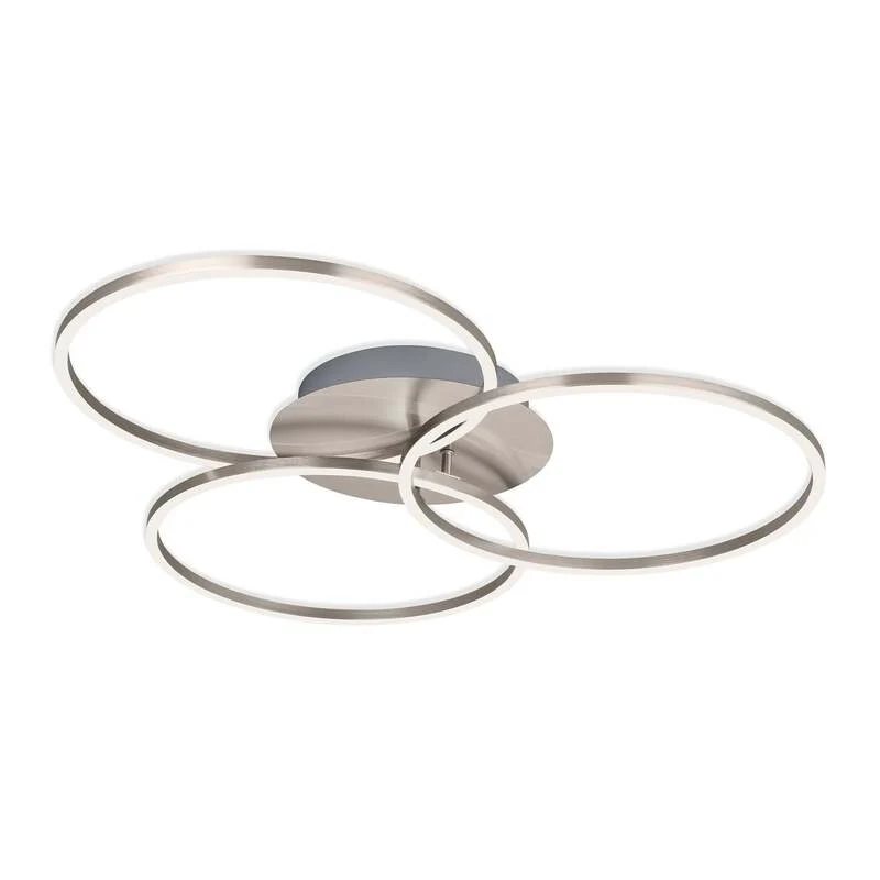 B-Ware Briloner Deckenlampe Frame Deckenlampe Lampe Ring Switch dim nickel 3-flammig