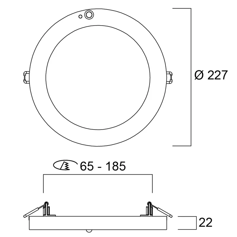 B-Ware Sylvania Start 5in1 LED-Downlight Deckenleuchte PIR Sensor Einbauleuchte weiß