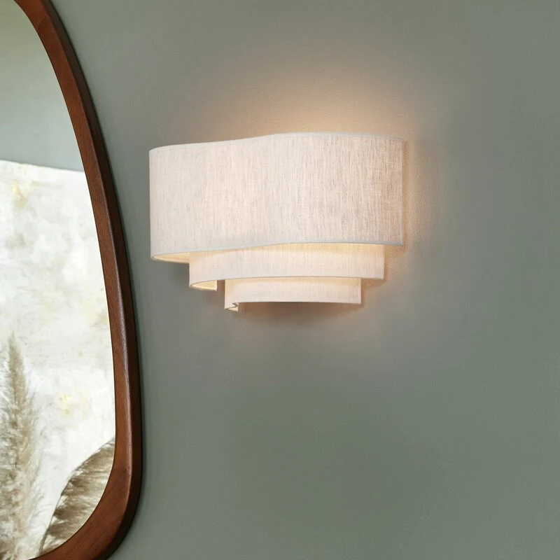 B-Ware MARKET SET Pebble Textil-Wandlampe Leuchte Wandbeleuchtung creme Beleuchtung