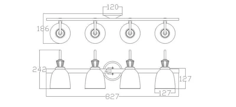 B-Ware KICHLER LED-Wandleuchte Cora Badleuchte Wandleuchte Leuchte fürs Bad 4-fl chrom