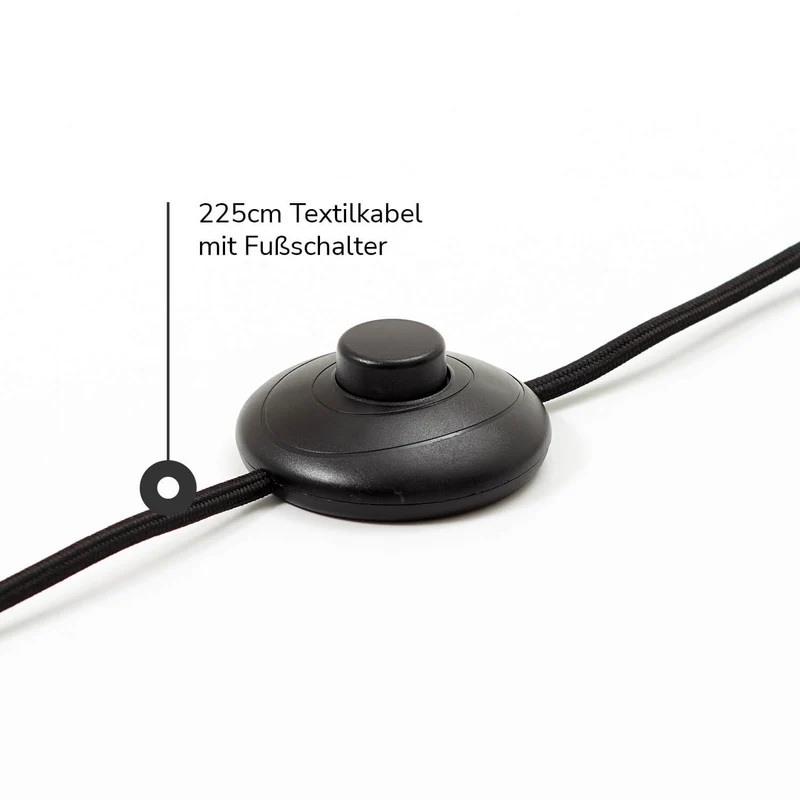 B-Ware mokebo Stehlampe im Boho Style mit Rattan 'Die Natürliche', Bogenlampe in braun,
