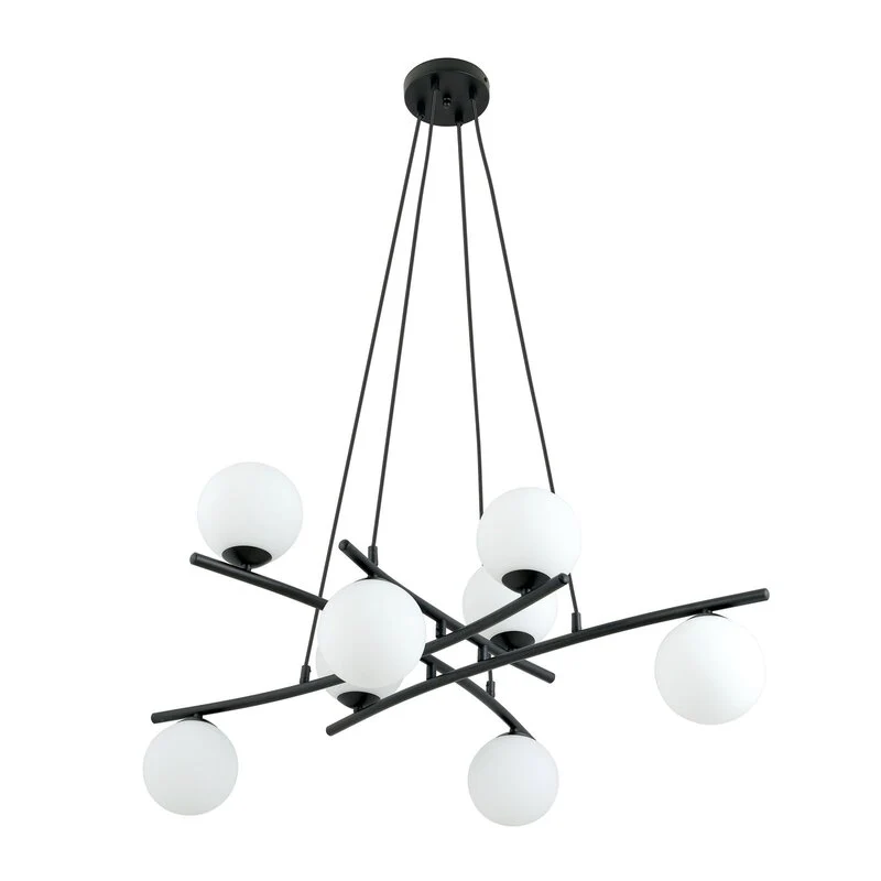 B-Ware Euluna Glassy Hängeleuchte Pendelleuchte Lampe gekreuzt 8-flg Glas opal104