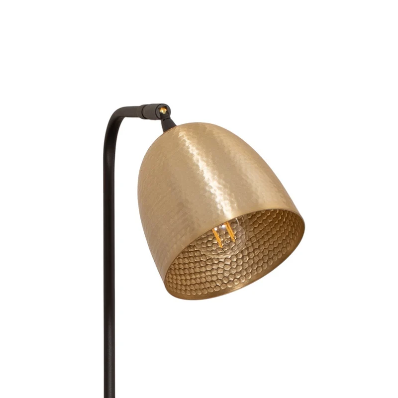 B-Ware Stehlampe Tattoo 4091 Leuchte Lampe gold antik schwarz Metall Höhe 120 cm