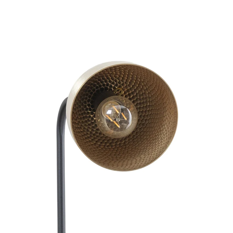 B-Ware Stehlampe Tattoo 4091 Leuchte Lampe gold antik schwarz Metall Höhe 120 cm