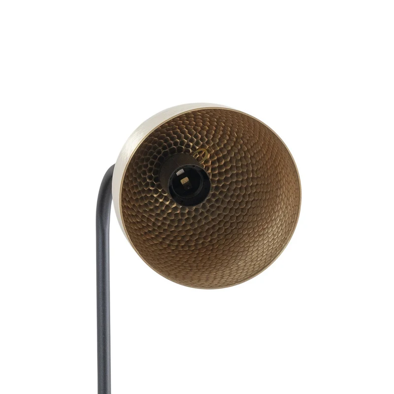 B-Ware Stehlampe Tattoo 4091 Leuchte Lampe gold antik schwarz Metall Höhe 120 cm