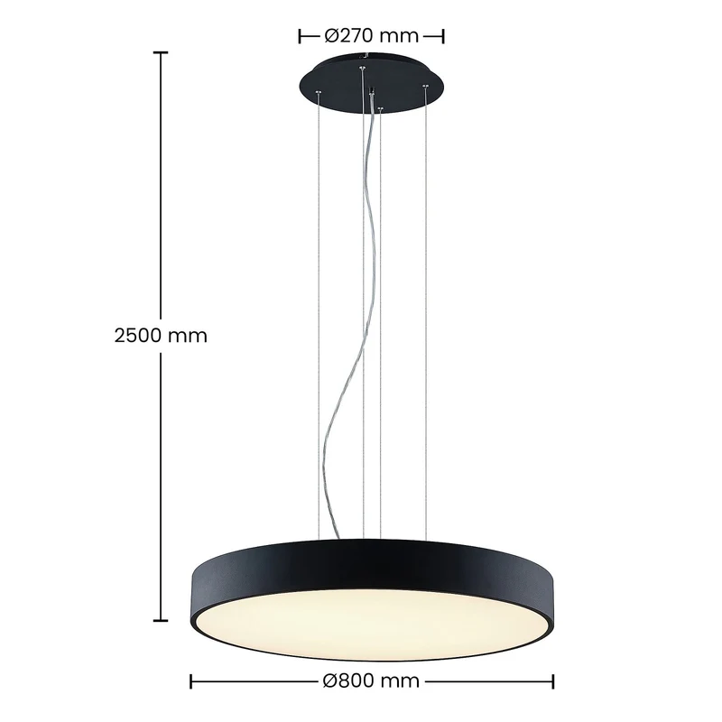 B-Ware Arcchio Pendelleuchte Hängelampe Noabelle LED schwarz 80 cm Wohnbereich Esszimme