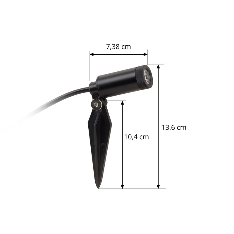 B-Ware Lindby Erdspießleuchte Gartenleuchte LED Außenlampe schwarz Aluminium Set