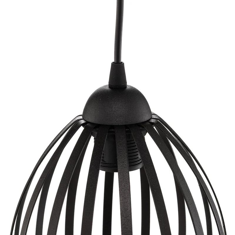 B-Ware HELAM Dali Hängeleuchte Pendelleuchte Lampe einflammig Schwarz Eisen E27 Leuc564