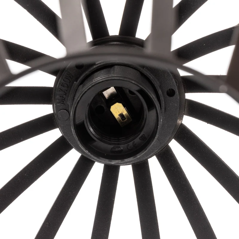 B-Ware HELAM Dali Hängeleuchte Pendelleuchte Lampe einflammig Schwarz Eisen E27 Leuc564