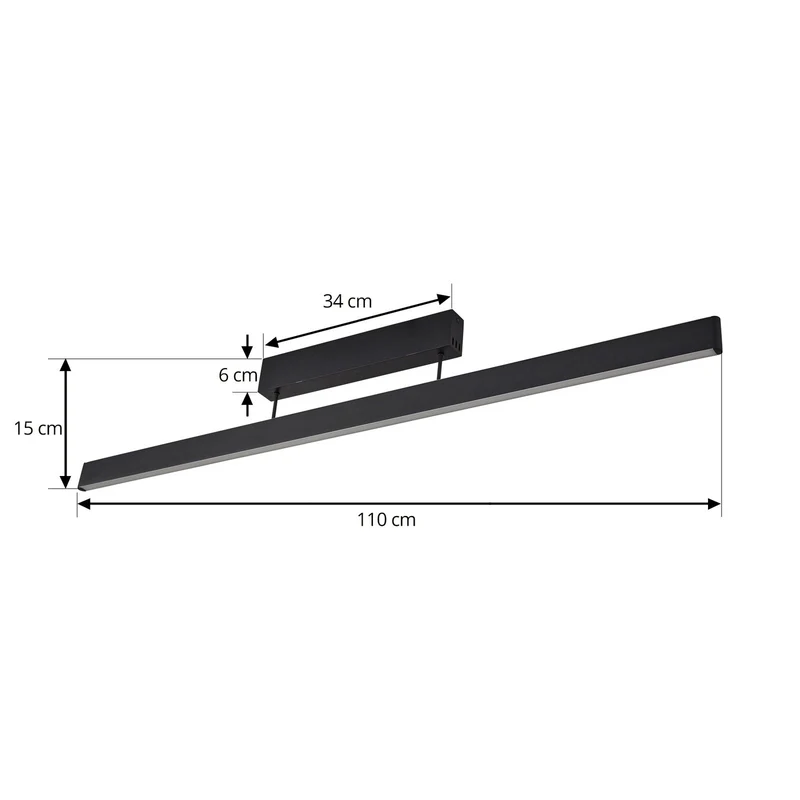 B-Ware Lucande Smart LED Deckenleuchte Lampe Mylosh schwarz CCT Tuya Wohnzimmerleuchte