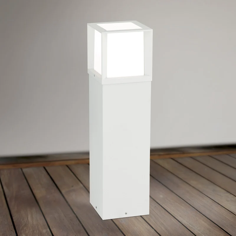 B-Ware Orion Wegelampe Henry Wegleuchte LED Außenlampe weiß Höhe 60 cm Alu Edelstahl