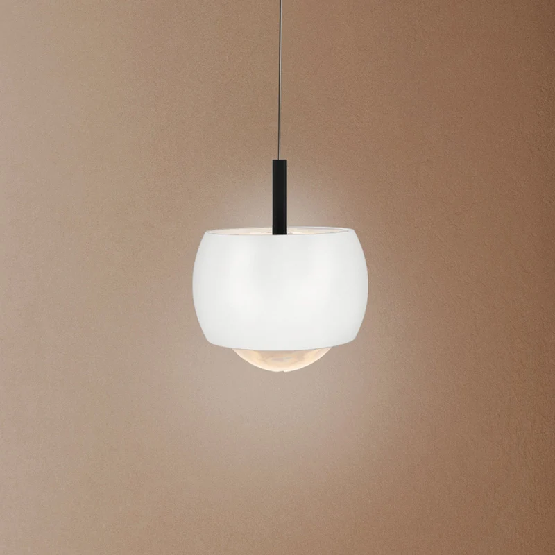 B-Ware Mantra Iluminación LED-Hängeleuchte Roller Pendelleuchte Glaslinse höhenverst.